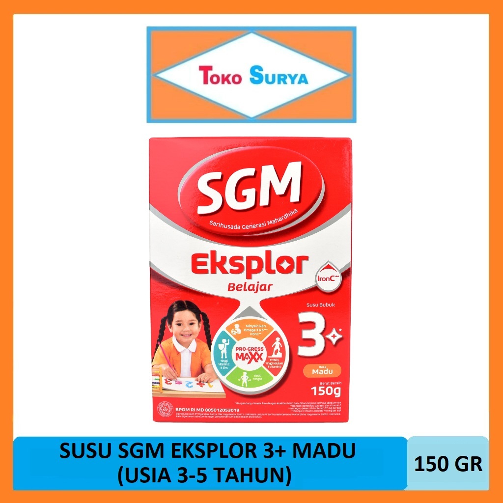 

SGM Eksplor 3+ Madu Usia 3-5 Tahun Susu Pertumbuhan Anak Bubuk 150 Gr
