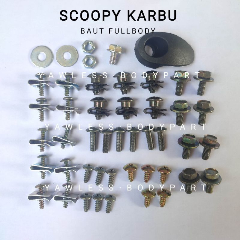 baut full body Scoopy karbu lama / baut full body Honda Scoopy karbu