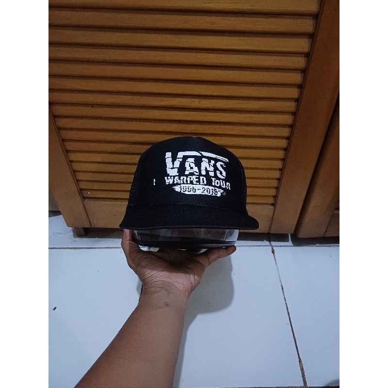 Topi Trucker Otto x Vans Warped Tour 1995 - 2018 Tali Kapal Vintage