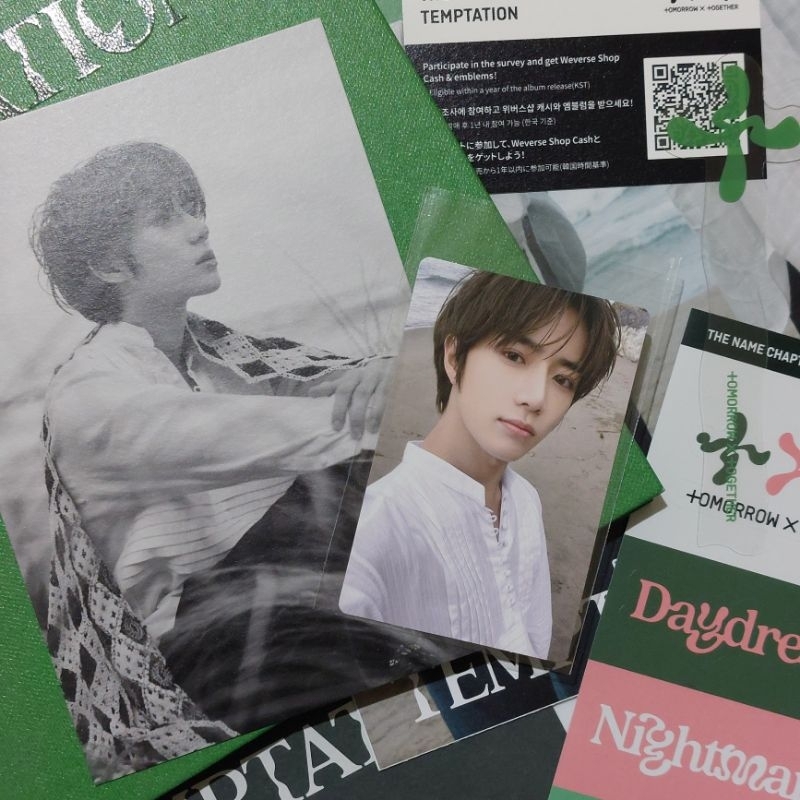 Unsealed Fullset Beomgyu Set Album TXT Temptation Farewell PC Photocard Postcard