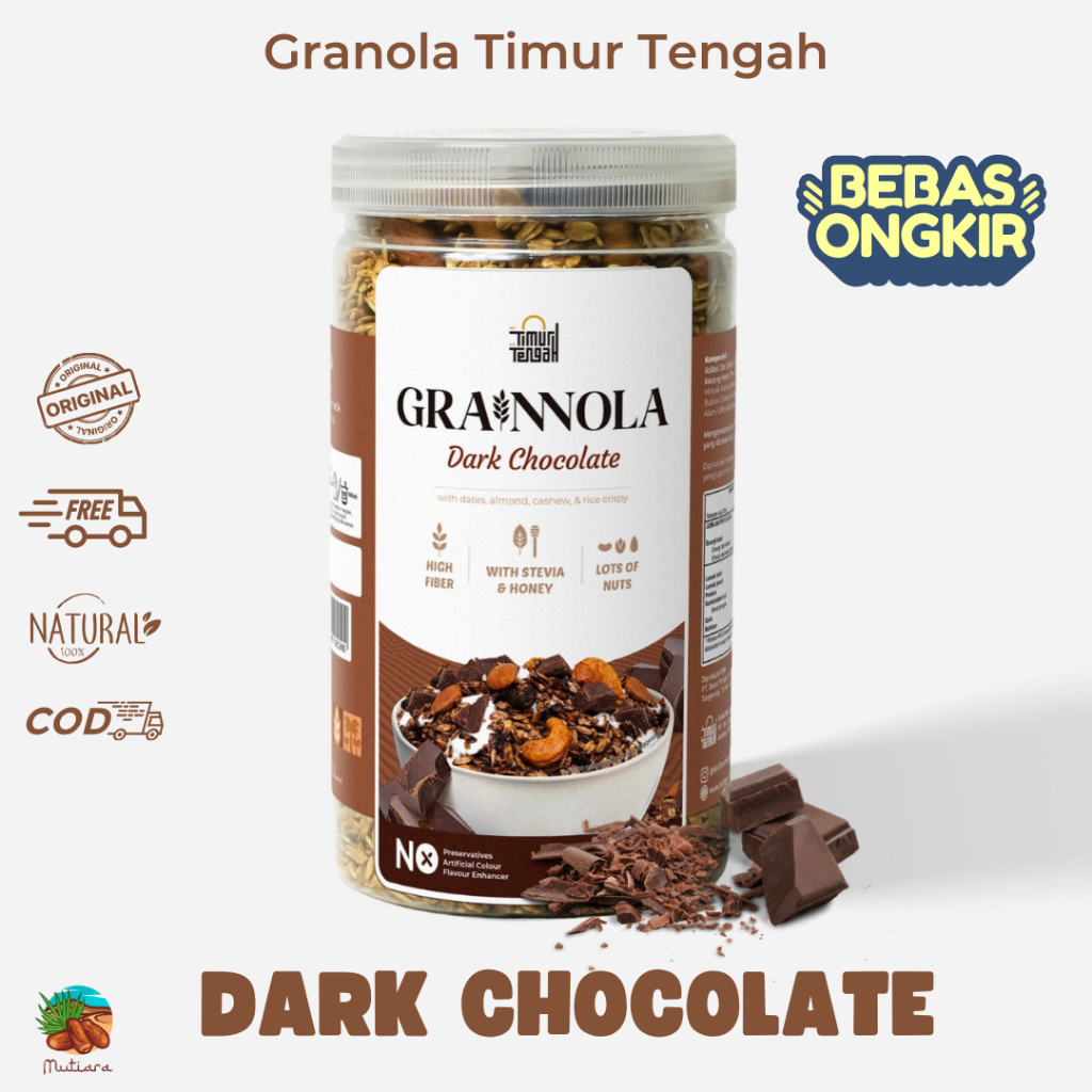 

Timur Tengah Granola Dark Chocolate 500 gr Sereal Makanan Sehat