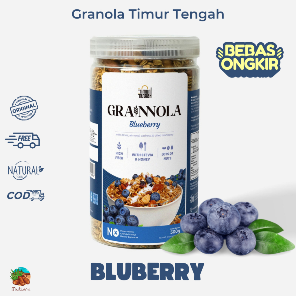 

Timur Tengah Granola Blueberry 500 gr Sereal Makanan Sehat