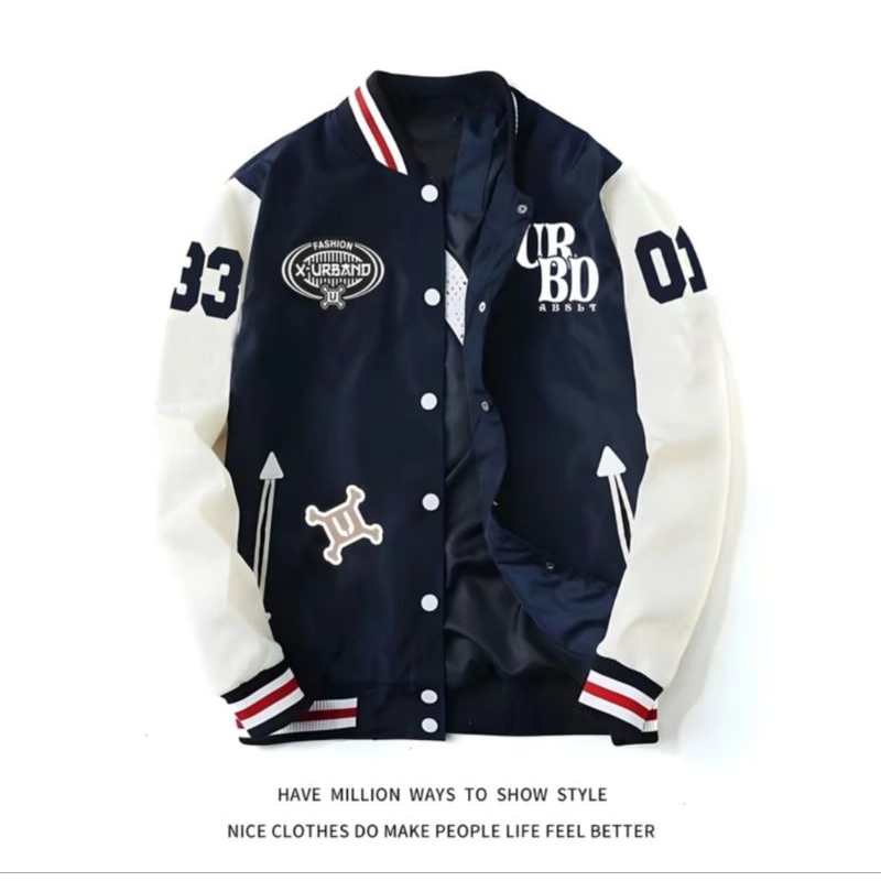 JAKET VARSITY PRIA WANITA Fleece panjang baseball distro Zipper tebal
