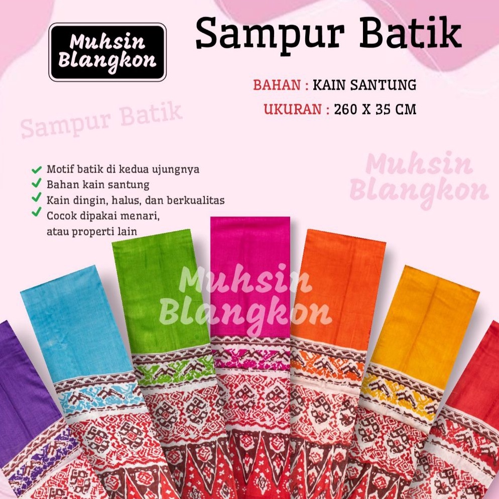 Suplier1st Sampur Tari Batik  Selendang Menari  Accesories Menari  Selendang Tari