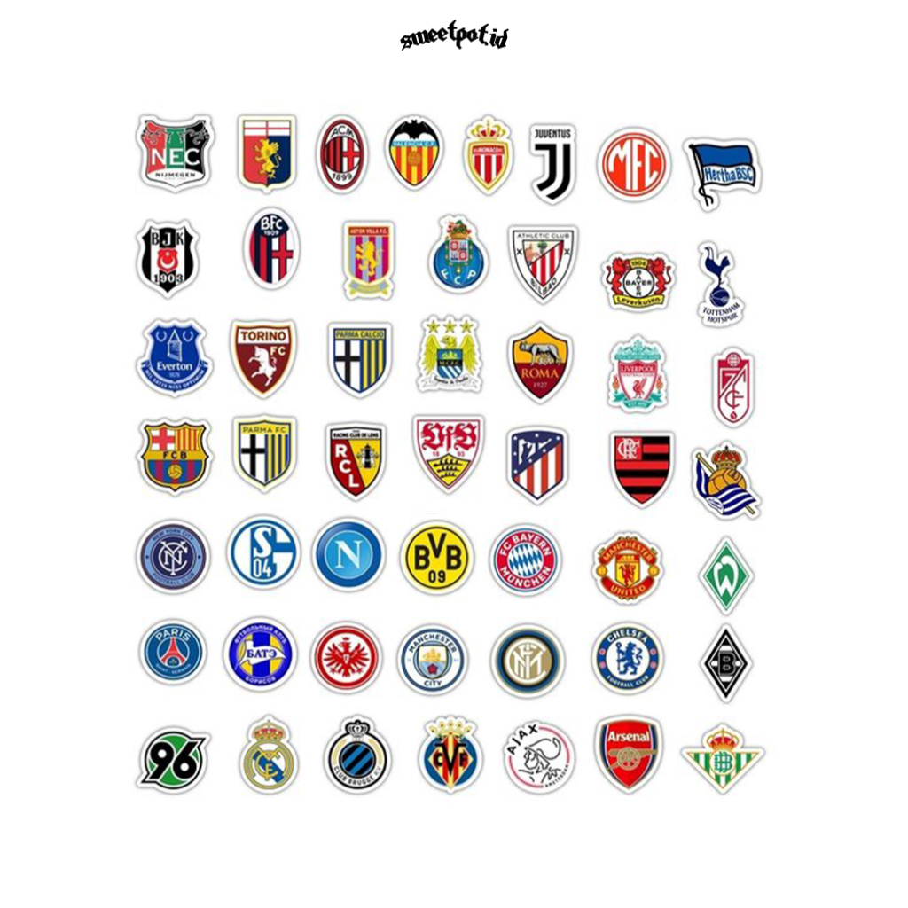 

STICKER LOGO KLUB SEPAK BOLA PART 3/ FOOTBALL EDITION / STICKER / STIKER LIGA CHAMPIONS / STIKER BARCELONA/ STIKER MANCHESTER UNITED / BOLA / ARSENAL / BAYERN MUNCHEN / PSG / EMYU / AL NASSR / NEYMAR / MESSI / RONALDO / SIIUU / REAL MADRID