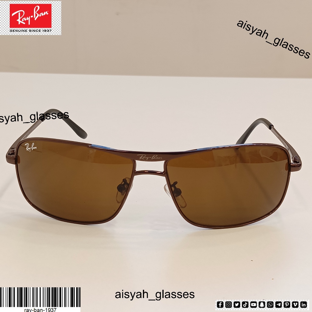 KACAMATA HITAM RAY BAN RB 8013 COKLAT Dengan Lensa COKLAT 64[]12-128 Case & Kain