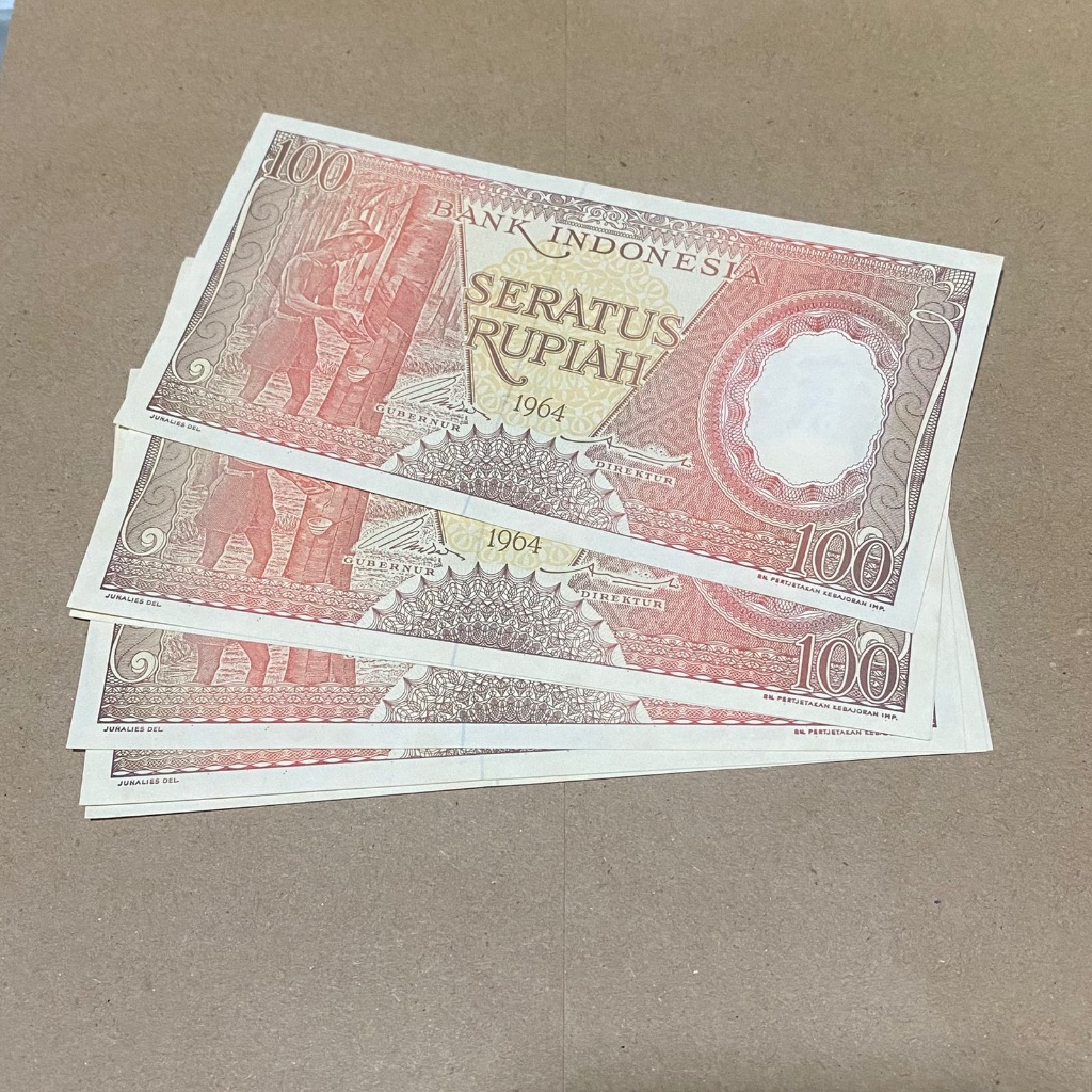 UIG15 100 RUPIAH SERI PEKERJA 1964 GRESS/UNC