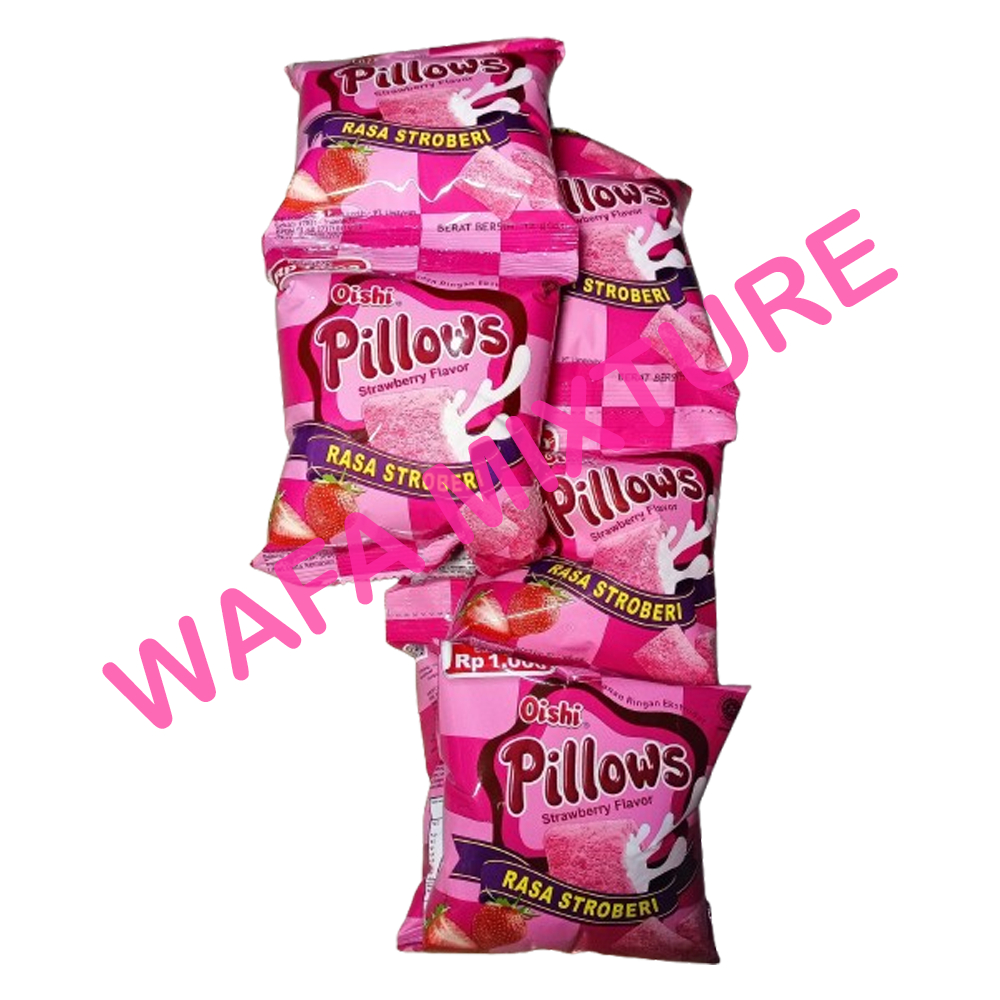 

Snack Oishi PILLOWS Rasa STRAWBERRY (1 renceng isi 10 pcs) hadiah ultah, bingkisan, acara 17an 1000