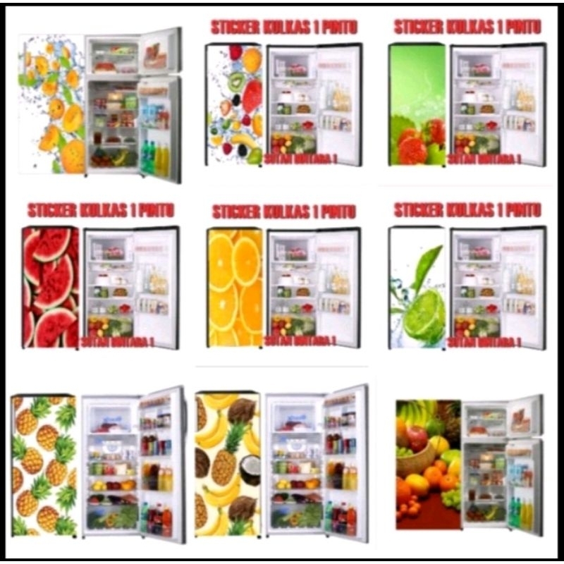 Stiker kulkas satu pintu terbaru COD/wallpaper kulkas satu pintu