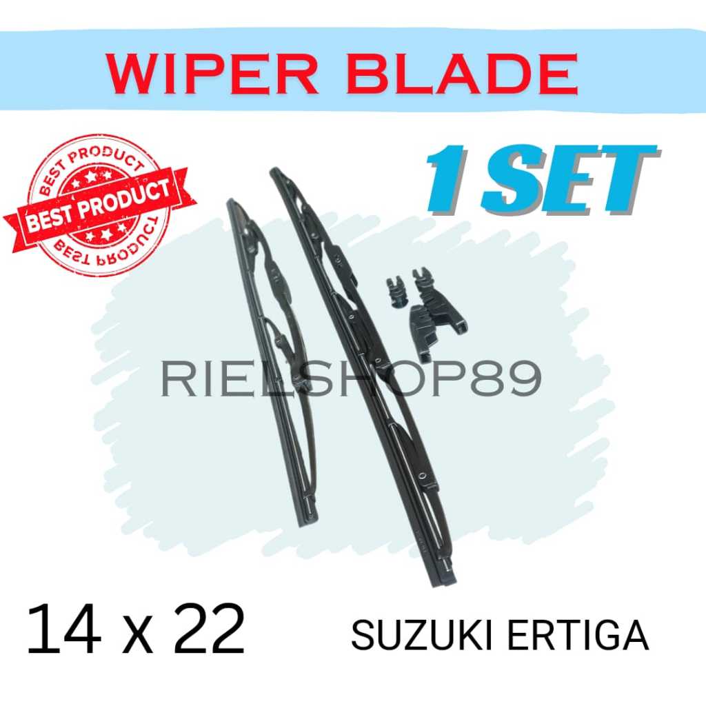 1 Set Wiper Blade / Karet Wiper Kaca Depan Suzuki Ertiga Lama