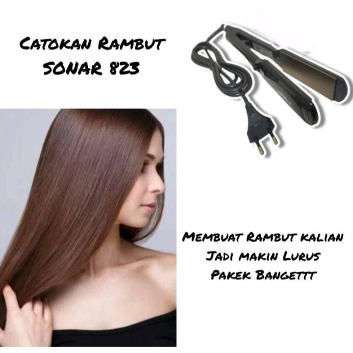 (COD) Catokan Rambut Sonar GLOSSY SN 823 / Catok 823 Sonar Meluruskan Rambut