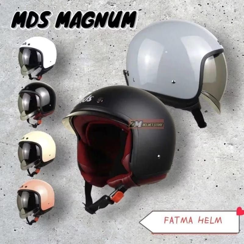 RAR Helm MDS Magnum Half Face Original Smoke