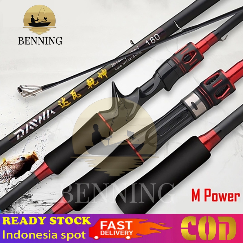 DAIWA Joran pancing Carbon Joran Baitcasting Portabel Joran spinning Joran Pancing Putar Umpan Karbo