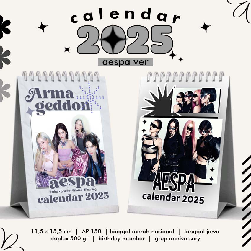 

[ READY STOCK ] KALENDER MEJA 2025 KPOP AESPA ARMAGEDDON