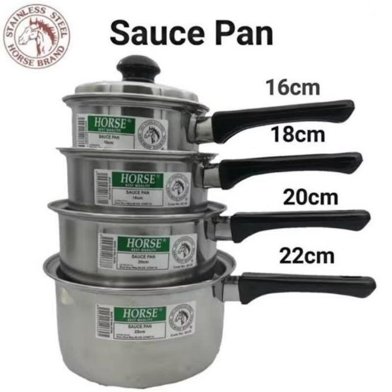 Sauce pan stainless steel cover Horse