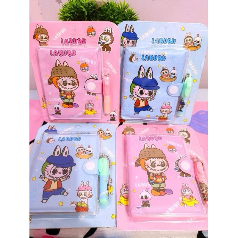 

SET BUKU DAN PULPEN LABUBU DIARY BINDER CATATAN MINI