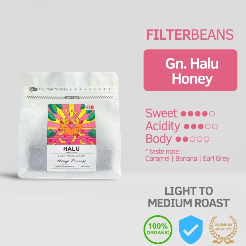 

Biji Kopi Filter Gunung Halu Honey 200g