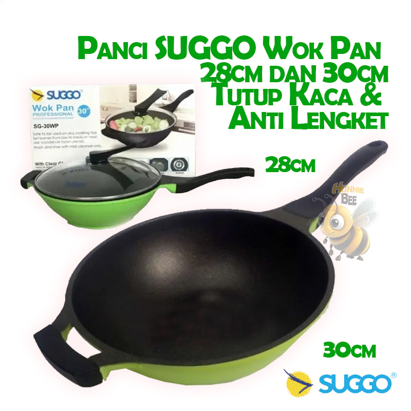 Wok Pan 30 Cm - Panci Wajan Pan Marble Coating 28cm dan 30Cm Suggo