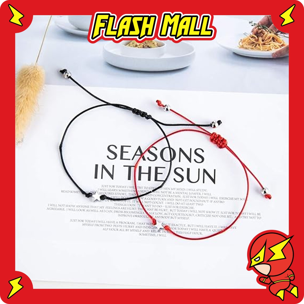 FLASHmall  2 Pcs Korean Fashion Gelang Tali Anyaman Bintang Krisan Bunga Matahari Fashion A165