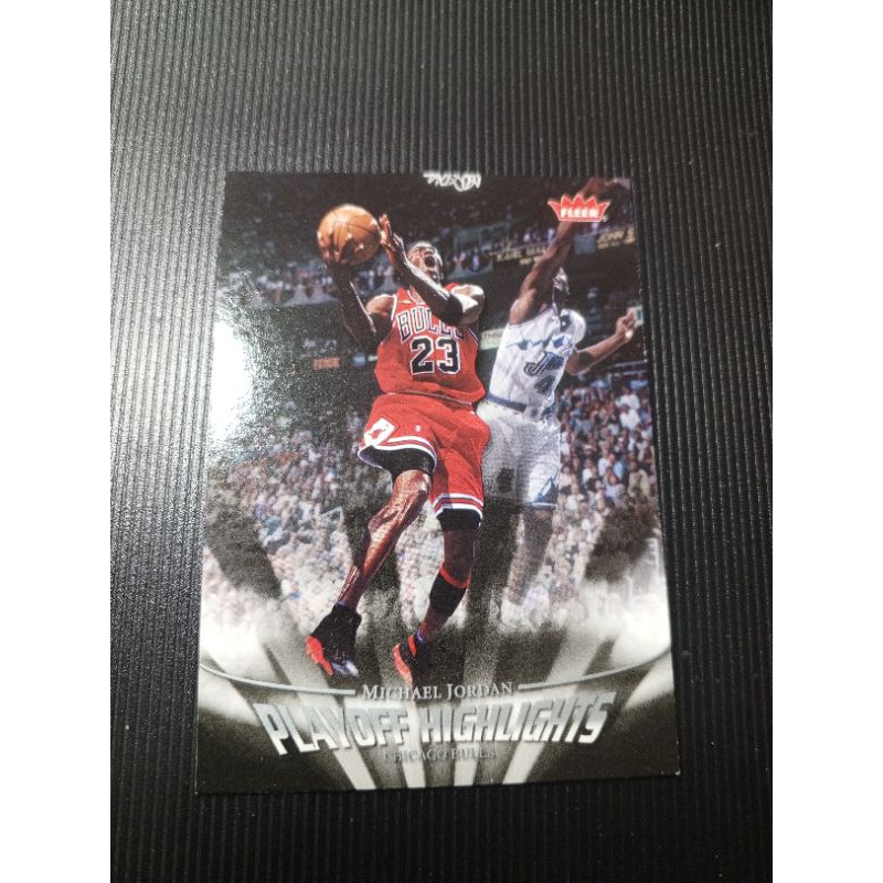 Kartu Basket Fleer Michael Jordan playoff highlights#9 kartu basket Michael jordan