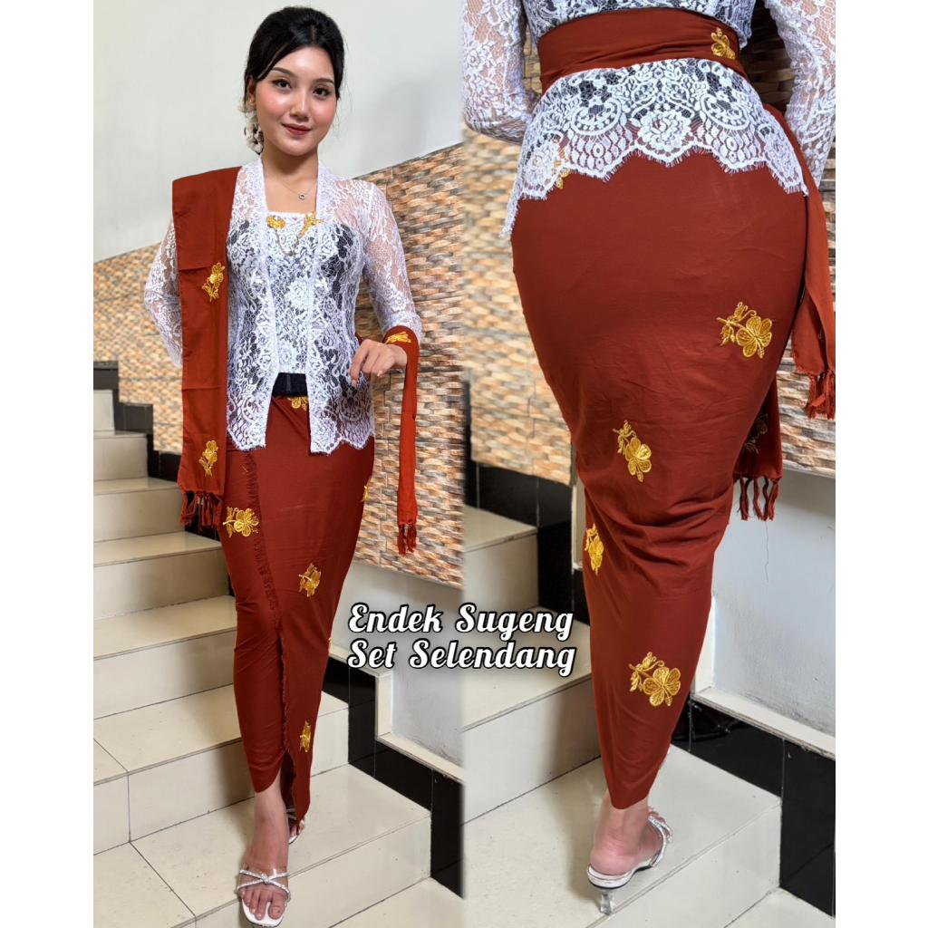 Kamen Lembaran Endek Set Selendang