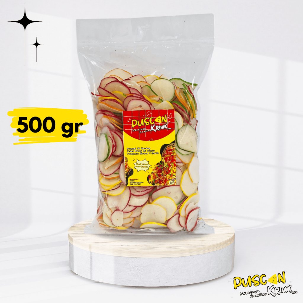 

(PUSCAN) Keripik Kerupuk Krupuk Bawang Seblak 500 Gram Makanan Ringan Kemasan - Snack Food Camilan