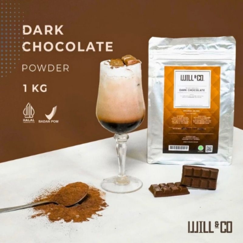 

Bubuk Minuman Premium Dark Chocolate Will&Co 1kg// Will&Co Powder Dark Chocolate Premium 1kg