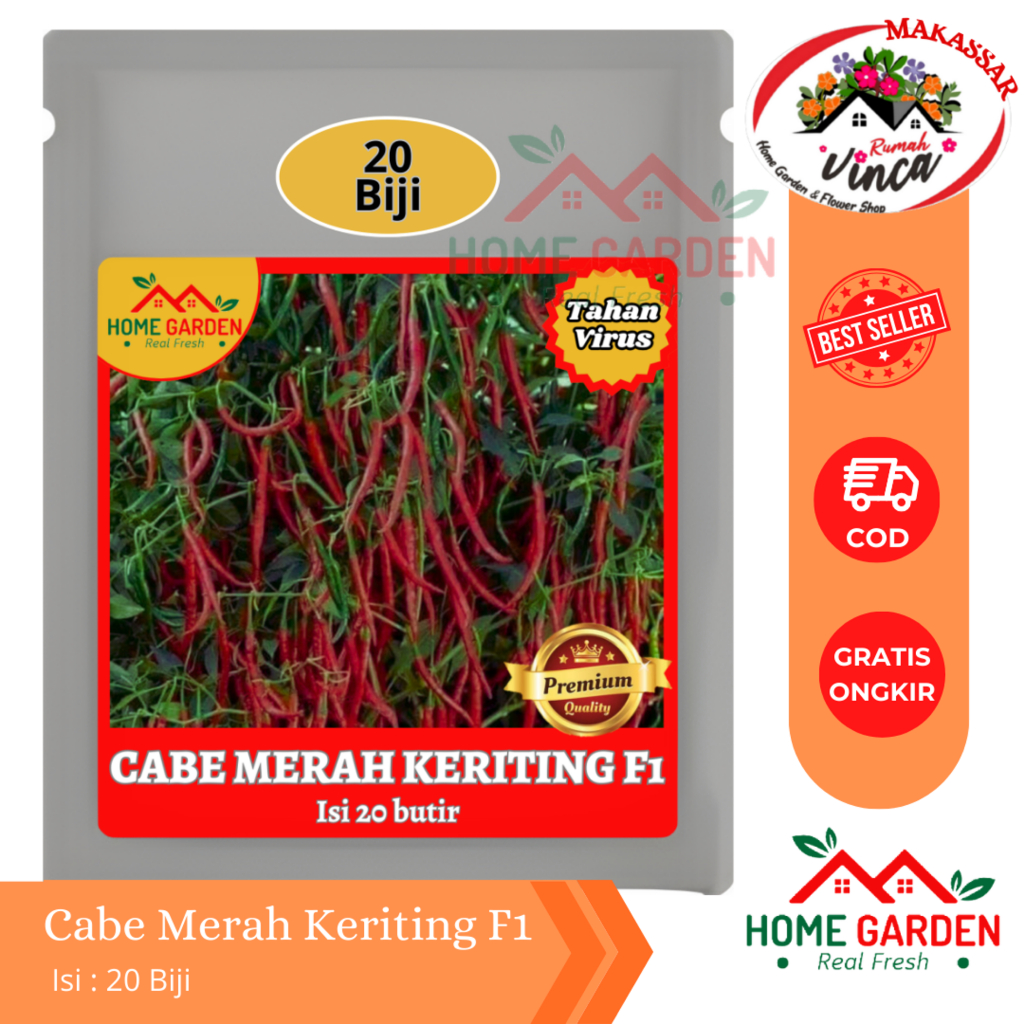 Benih Bibit Sayuran Cabe Keriting Super Tahan Virus 20 Biji