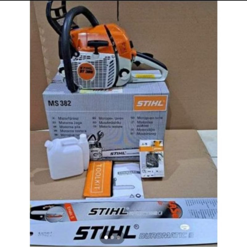 CHAINSAW Stihl MS 382 / Senso MS 382 Stihl komplit dengan bar dan rantai siap pakai