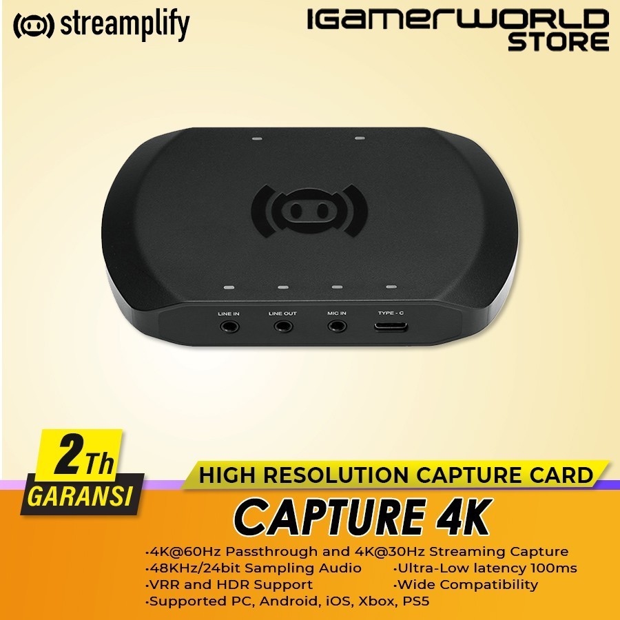 Streamplify CAPTURE 4K USB Game Capture Card