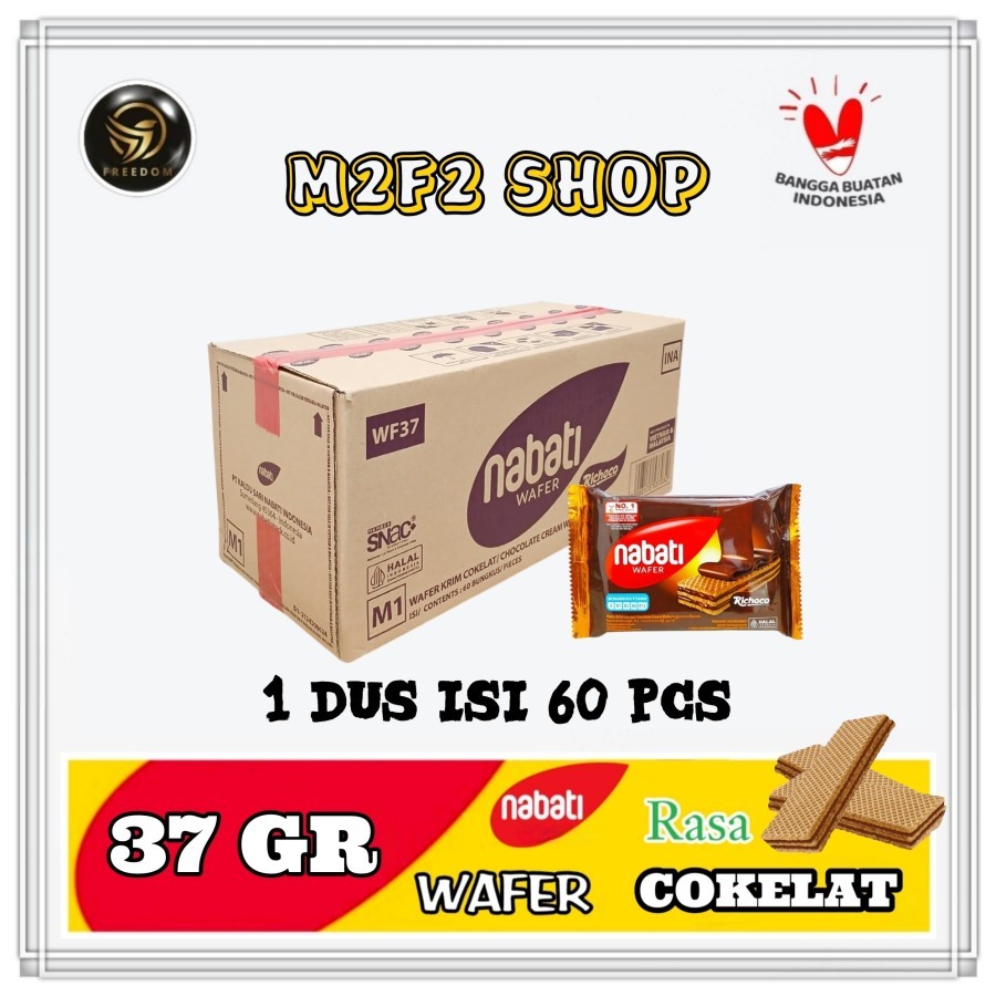 

Nabati Wafer Richoco Chocolate Cream | Krim Cokelat Sachet - 37 gr (Kemasan Karton)