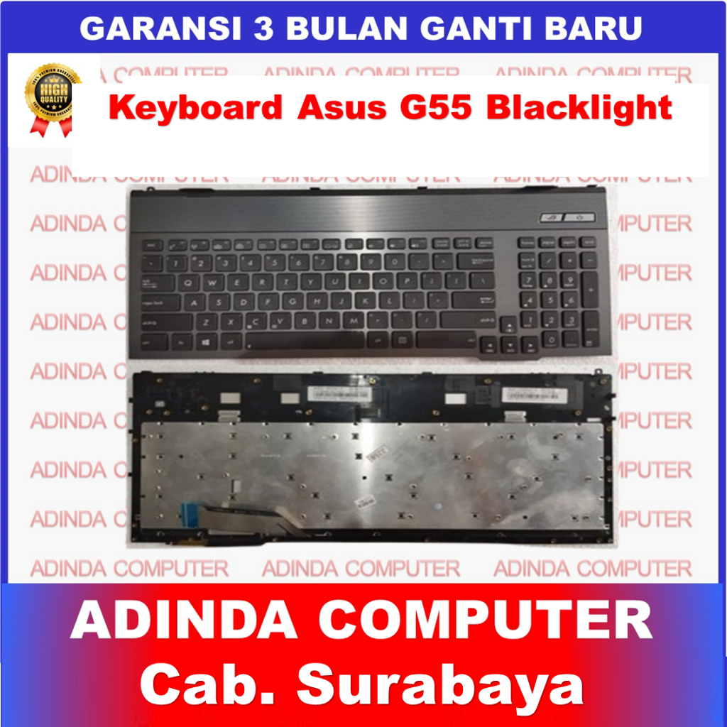 Keyboard Asus ROG G55 G75 G75VM G57 G57J G57JK G57VM G57VW Backlight