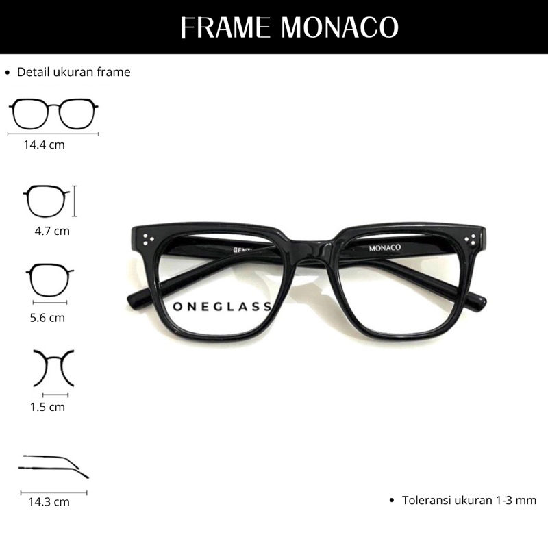 Oneglass - Frame Kacamata Monaco Unisex