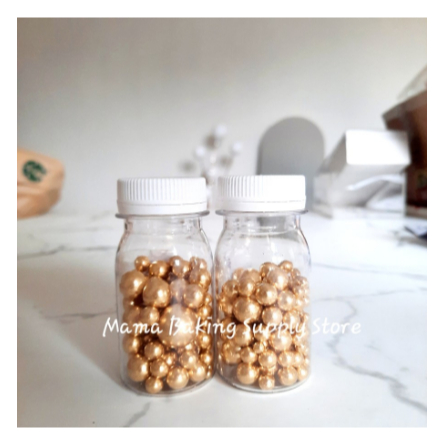 

Edible Sprinkle MIX PEARL GOLD METALIC Mutiara EMAS Topping Decor-+50g