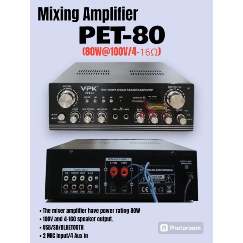 power amplifier vpk pet 80 original 80 watt