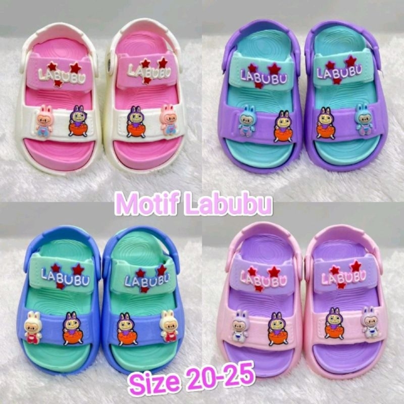 Dulux Sandal Tali Anak Perempuan Motif La bubu Balita 1-5 tahun