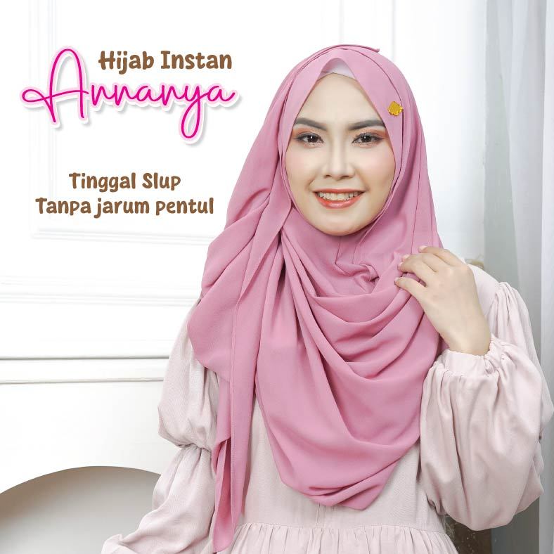 [READYYY] Tiara Hijabers - Hijab Instan Ceruty Tinggal Pakai Tanpa Jarum Pentul - Bergo Instan