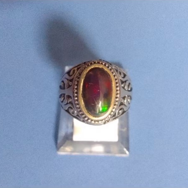 Batu Cincin Kalimaya Black Opal Super Asli Original