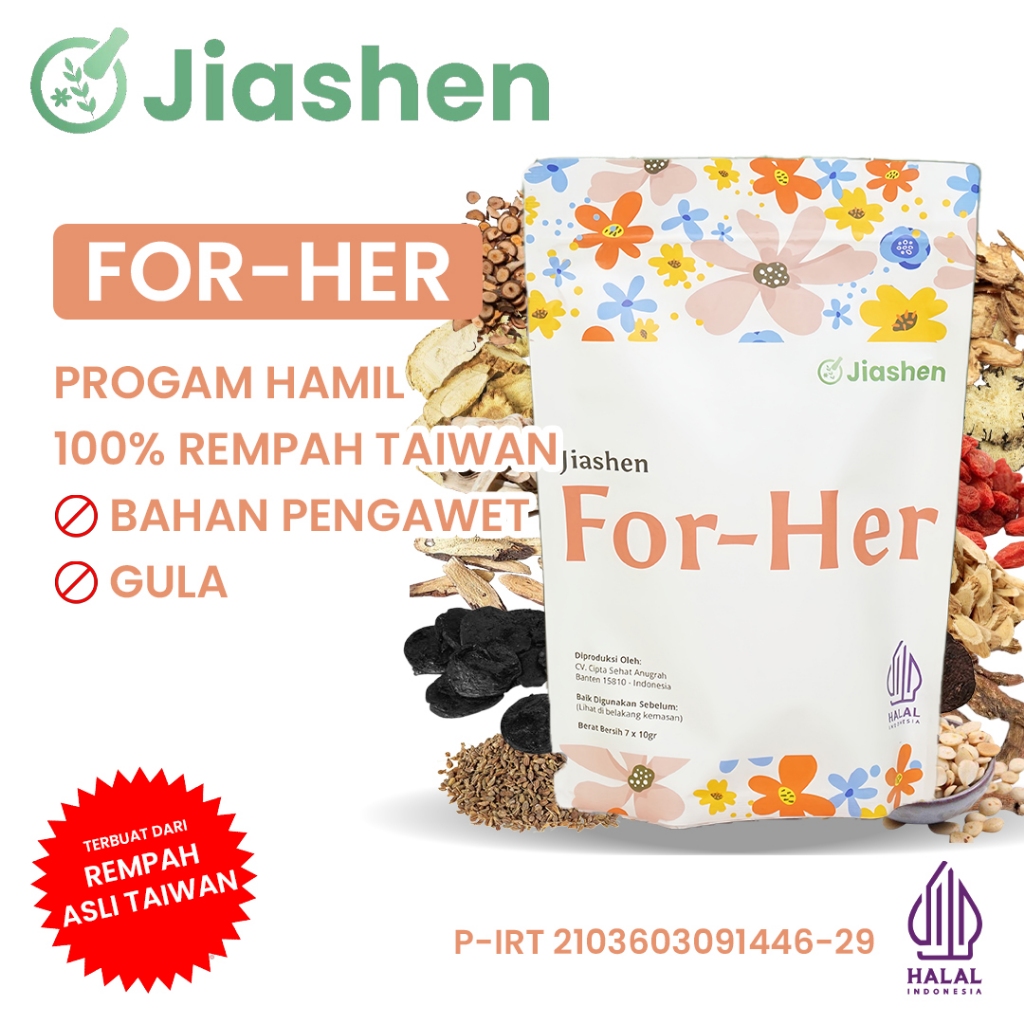 

Jiashen For-Her - Herbal untuk Program Hamil dan Kesehatan Wanita