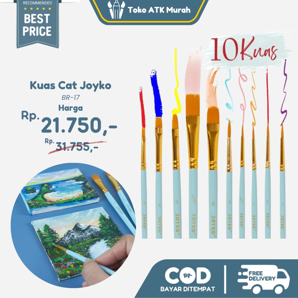 

Kuas Joyko BR-17 Brush Kuas Cat Air Lukis Acrylic