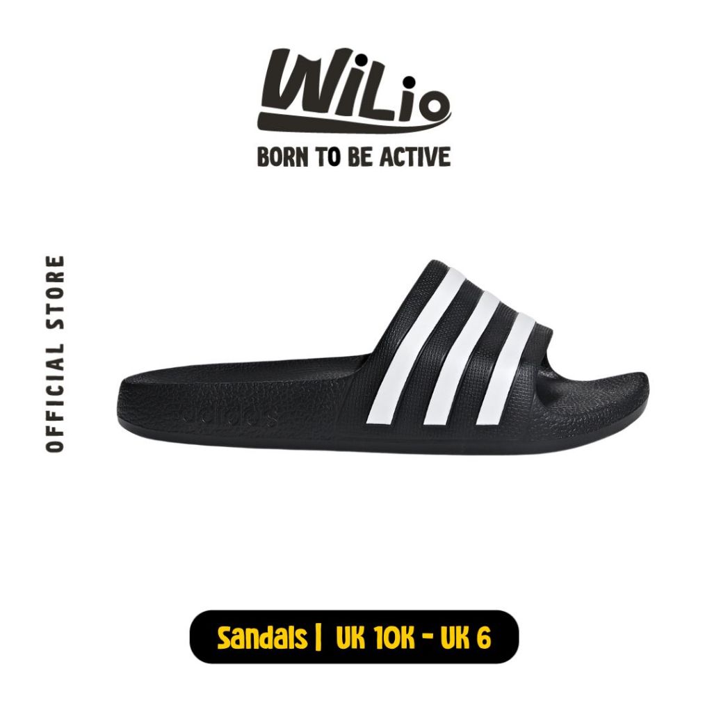 ADIDAS Adilette Aqua K F35556 - Sandal Anak (Hitam)