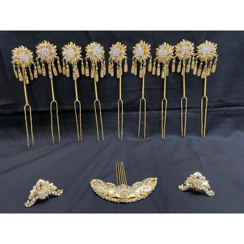 Set perhiasan jawa gold/Mentul pengantin set