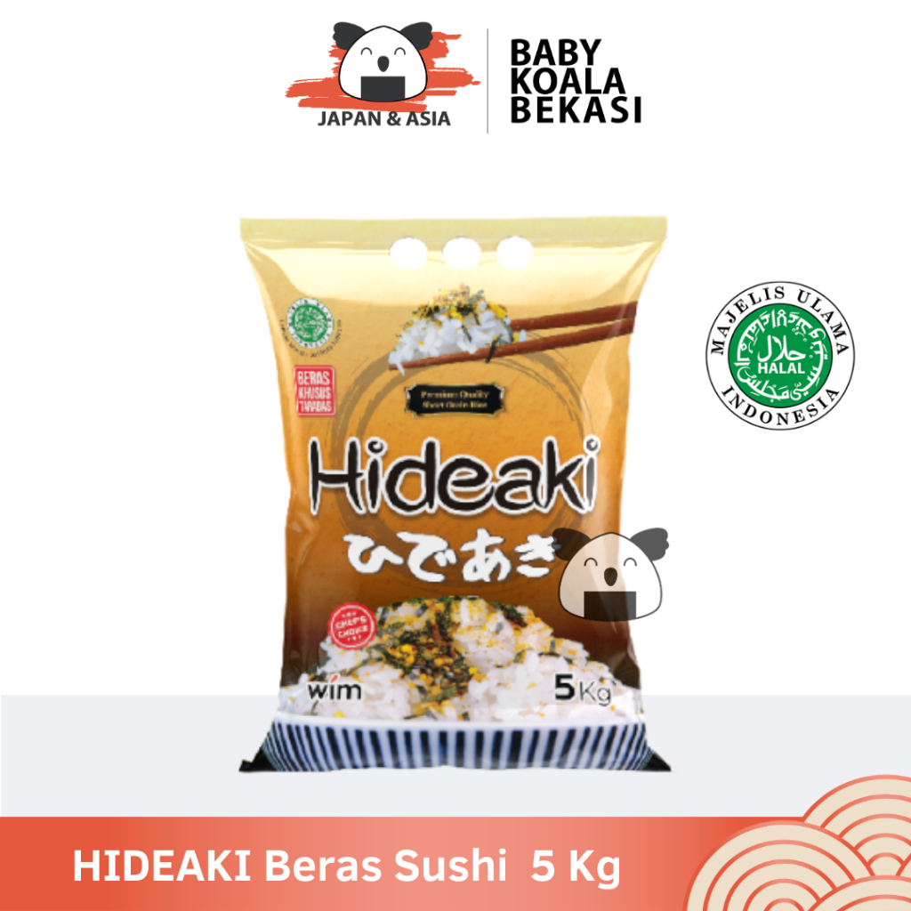 

HIDEAKI Beras Sushi Premium 5 Kg │ Japonica Rice for Kimbab. - Bekasi