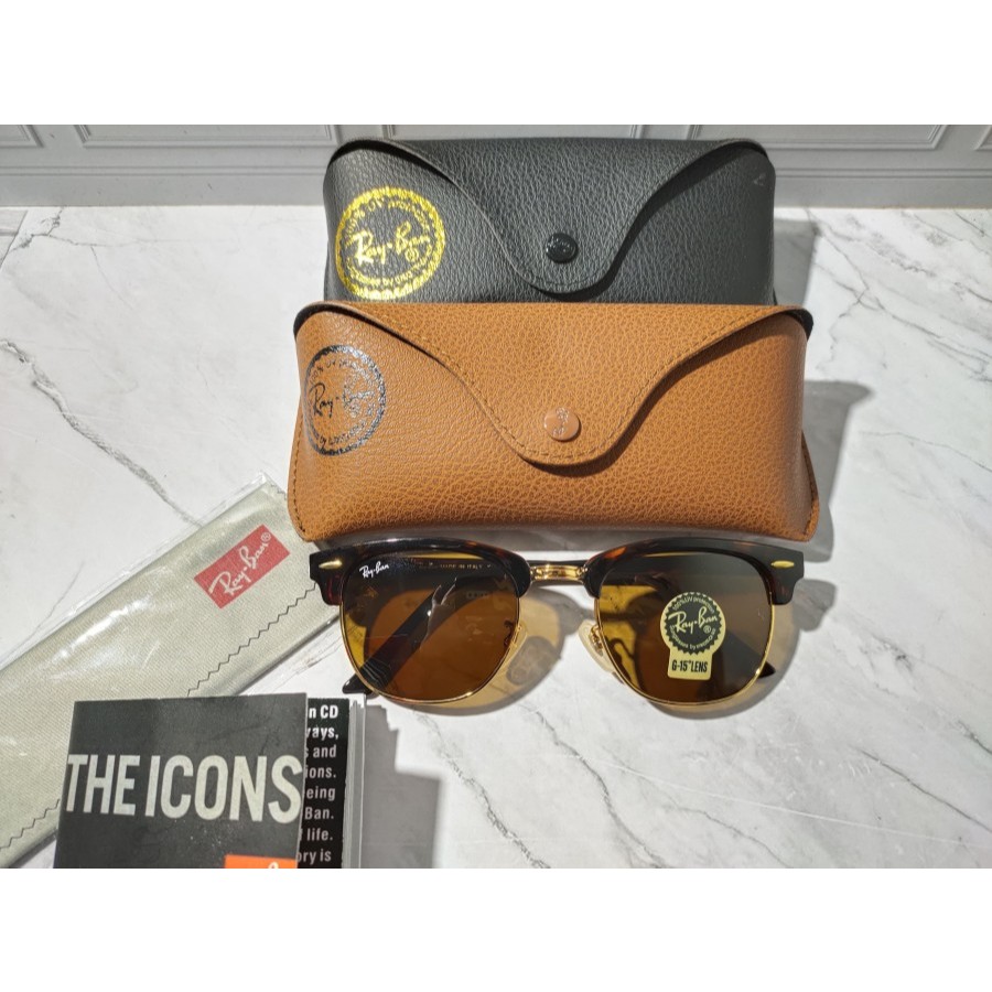 Kacamata Rayban Clubmaster 3016 Tortoise Brown Original