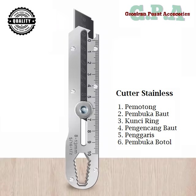

PISAU CUTER TAJAM BAHAN STAINLES 9in1 CUTER PEMOTONG ANTI KARAT STAINLESS MATERIAL SHARP CUTER KNIFE