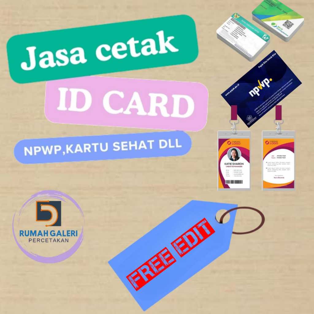 

DUNIA GALERI CETAK ID CARD / KANTOR / KOMUNITAS DLL SEHARI JADI