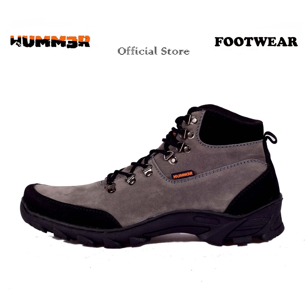 HUMM3R Aprodhite Grey - Sepatu Boots Adventure Pria Jumbo
