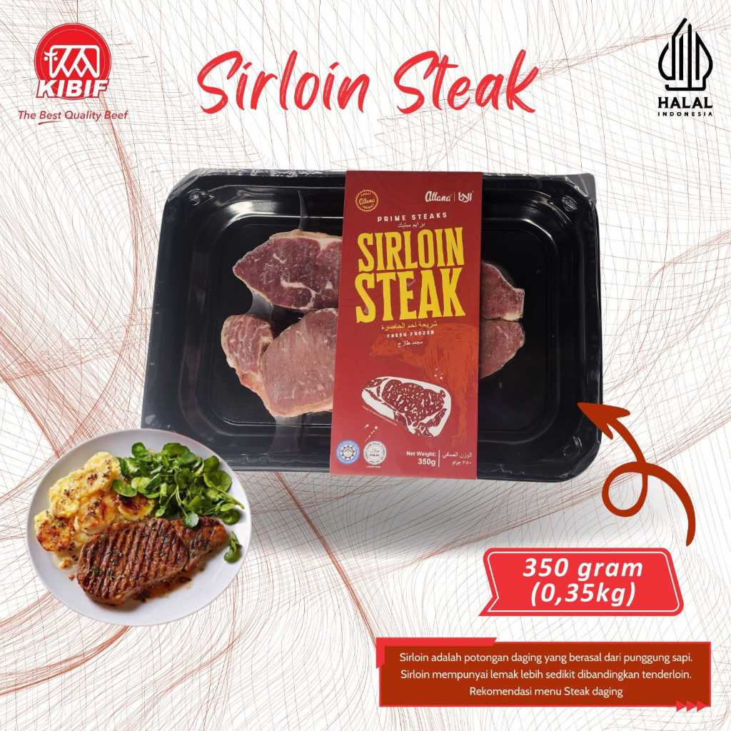 

Allana Sirloin Steak 350gr