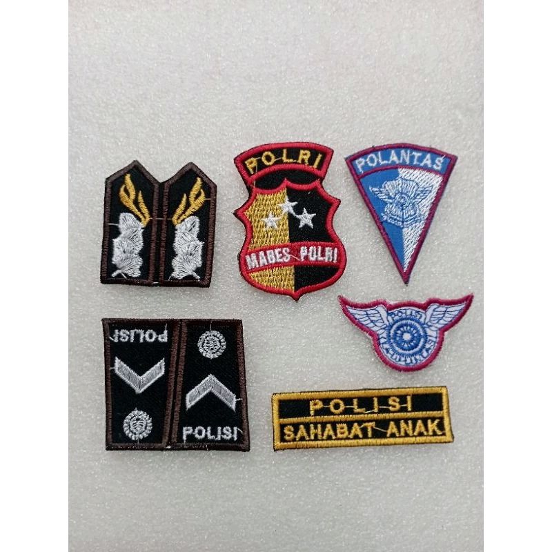 LOGO POCIL bordir Pocil lantas untuk baju polisi TK