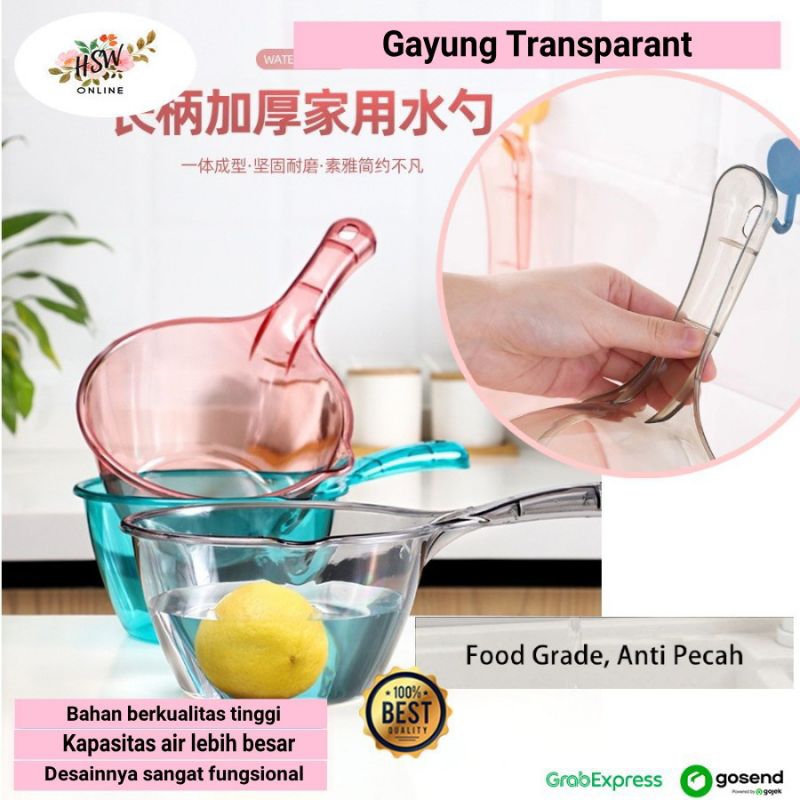 Gayung Transparan Bening Tebal Gayung Mandi Gayung Sayur Besar Estetik Super